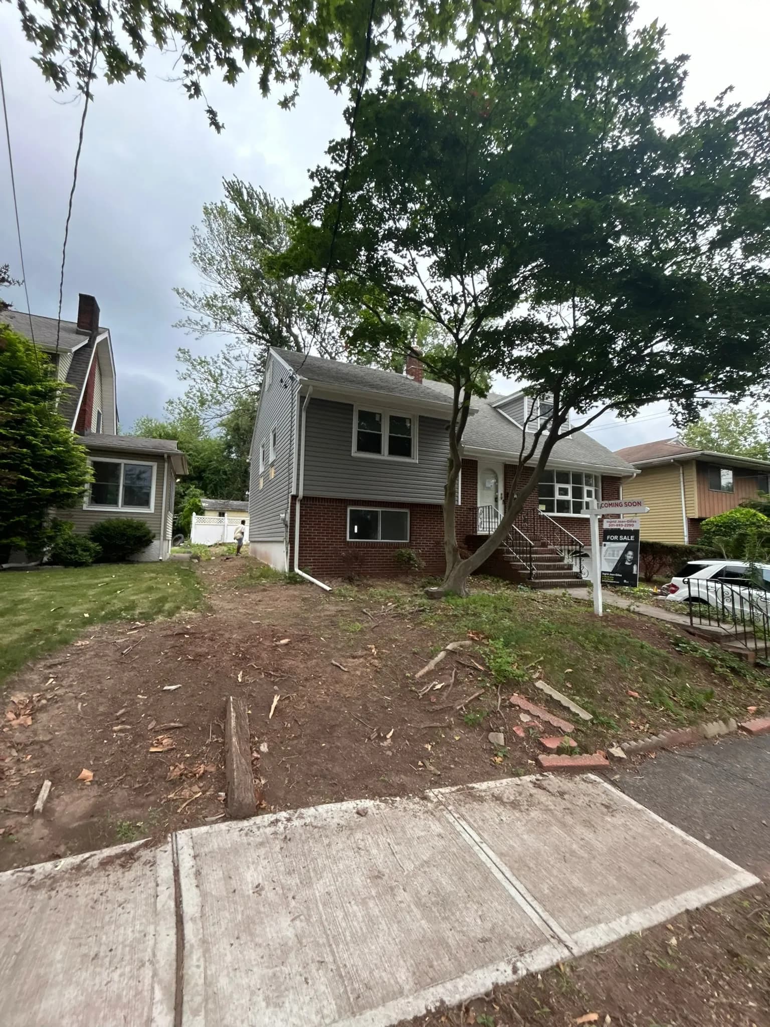 Front lawn renovation, before and after — before